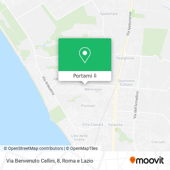 Mappa Via Benvenuto Cellini, 8