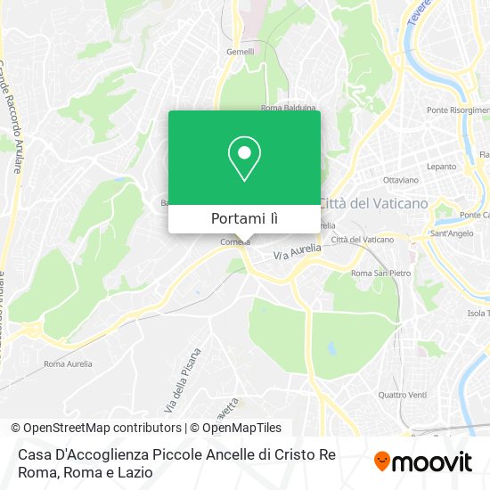 Mappa Casa D'Accoglienza Piccole Ancelle di Cristo Re Roma