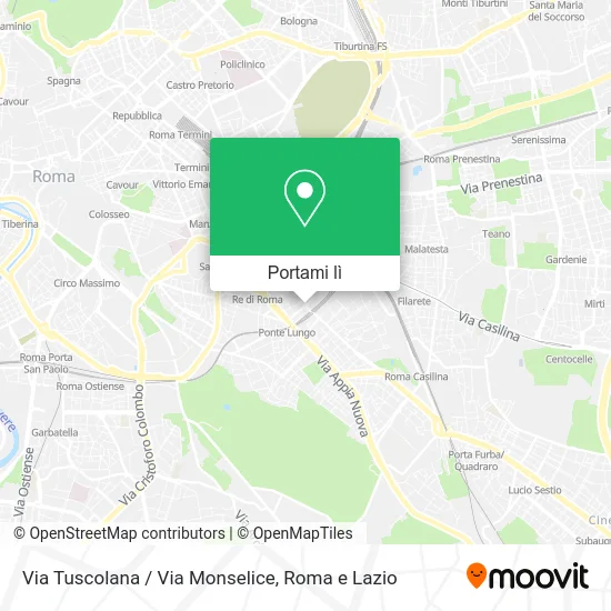Mappa Via Tuscolana / Via Monselice