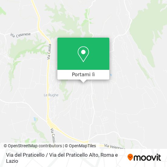 Mappa Via del Praticello / Via del Praticello Alto