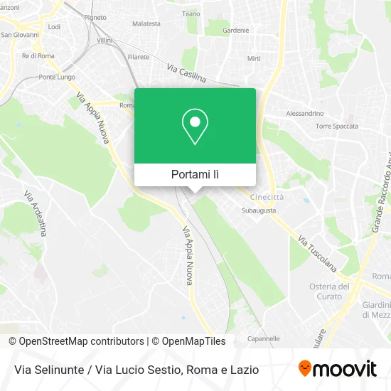 Mappa Via Selinunte / Via Lucio Sestio