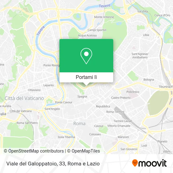 Mappa Viale del Galoppatoio, 33