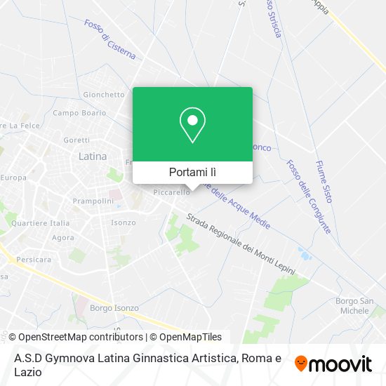 Mappa A.S.D Gymnova Latina Ginnastica Artistica