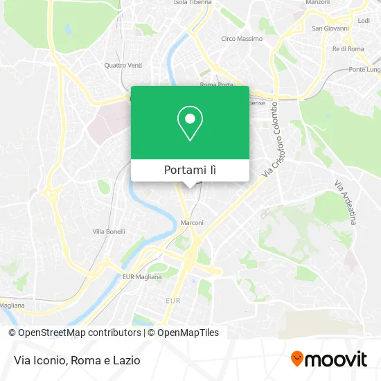 Mappa Via Iconio