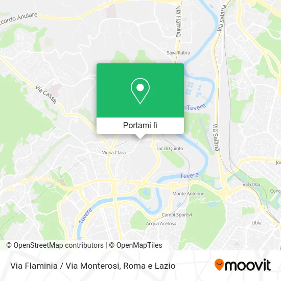 Mappa Via Flaminia / Via Monterosi