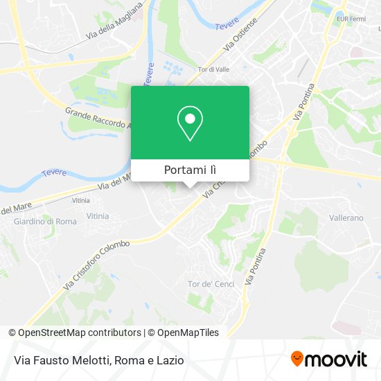 Mappa Via Fausto Melotti