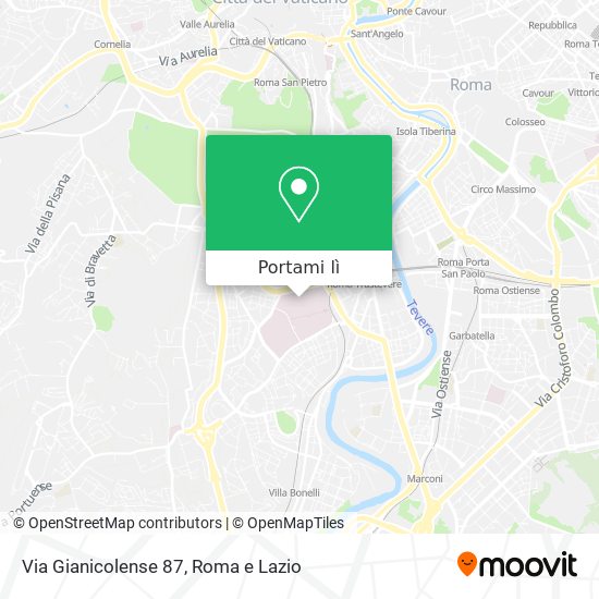 Mappa Via Gianicolense 87