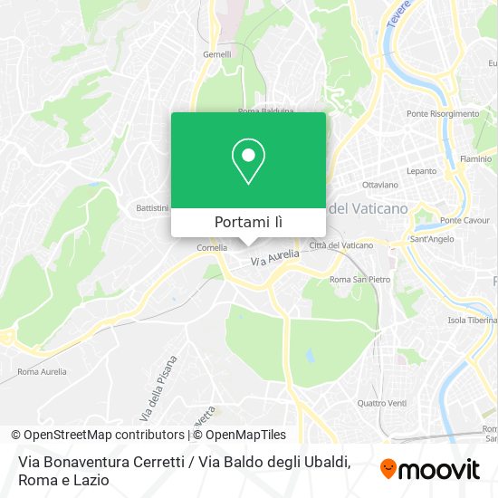 Mappa Via Bonaventura Cerretti / Via Baldo degli Ubaldi