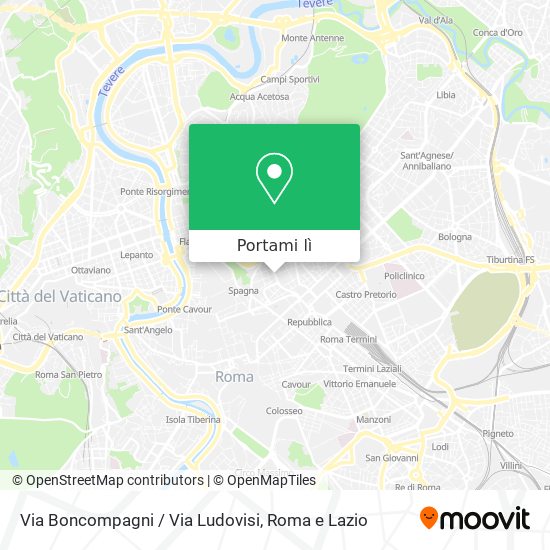 Mappa Via Boncompagni / Via Ludovisi