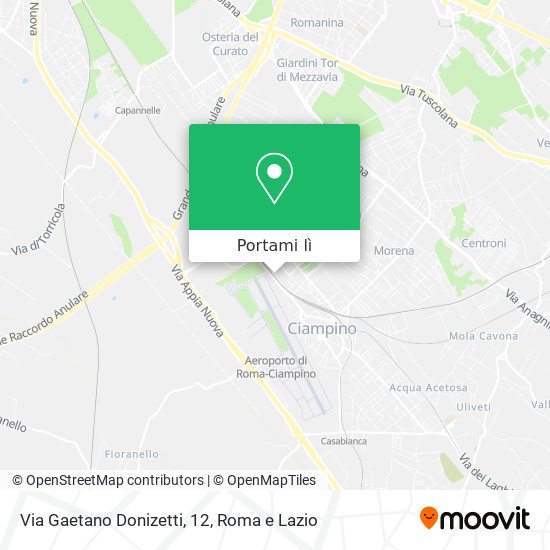 Mappa Via Gaetano Donizetti, 12