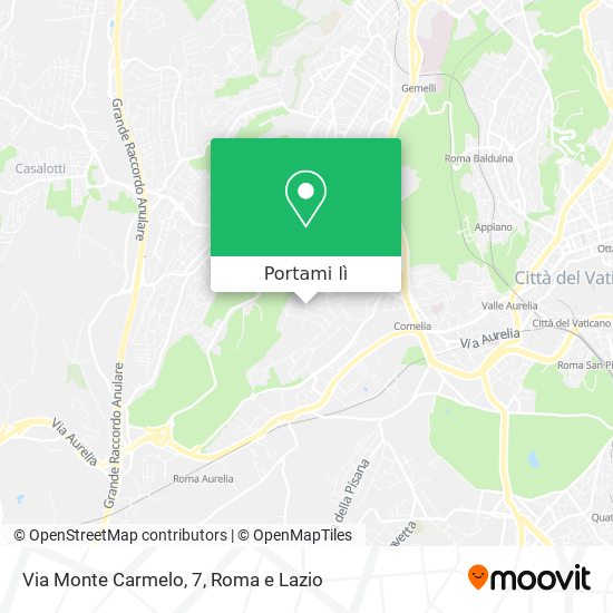 Mappa Via Monte Carmelo, 7