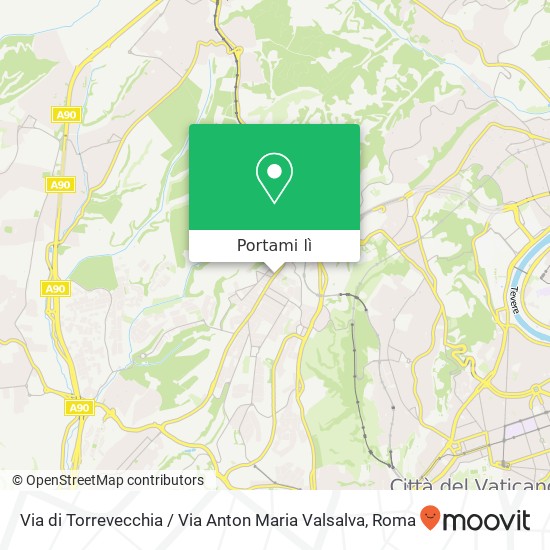 Mappa Via di Torrevecchia / Via Anton Maria Valsalva