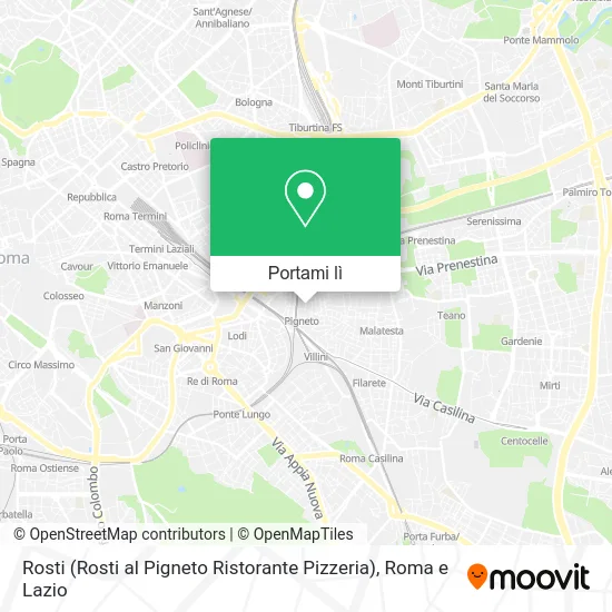 Mappa Rosti (Rosti al Pigneto Ristorante Pizzeria)