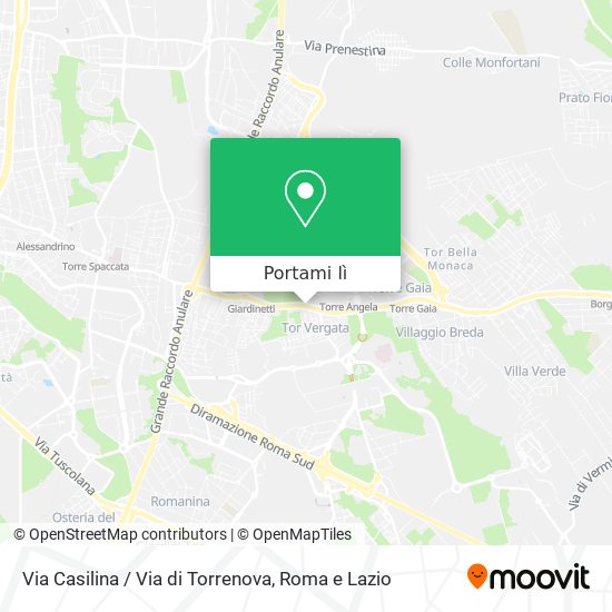 Mappa Via Casilina / Via di Torrenova