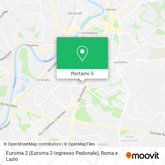 Mappa Euroma 2 (Euroma 2-Ingresso Pedonale)