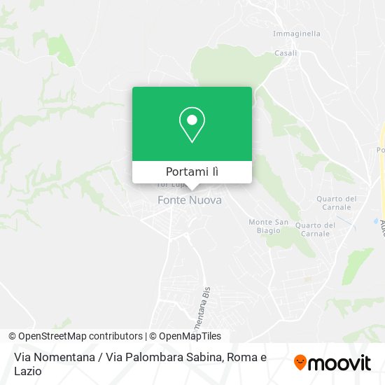 Mappa Via Nomentana / Via Palombara Sabina