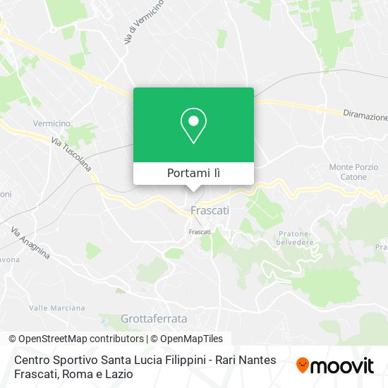 Mappa Centro Sportivo Santa Lucia Filippini - Rari Nantes Frascati