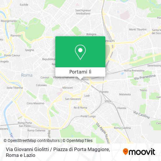 Mappa Via Giovanni Giolitti / Piazza di Porta Maggiore