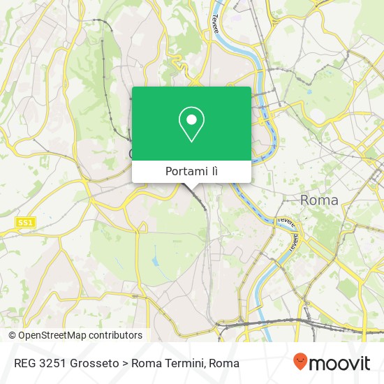 Mappa REG 3251 Grosseto > Roma Termini