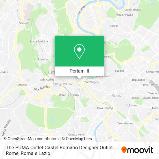 Mappa The PUMA Outlet Castel Romano Designer Outlet, Rome