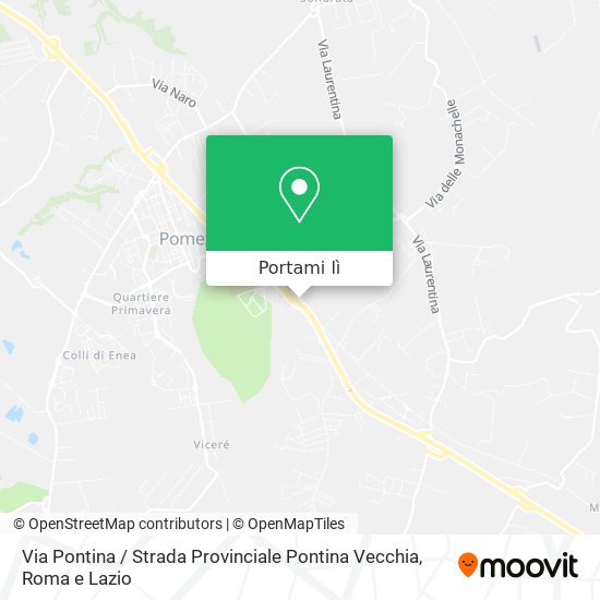 Mappa Via Pontina / Strada Provinciale Pontina Vecchia