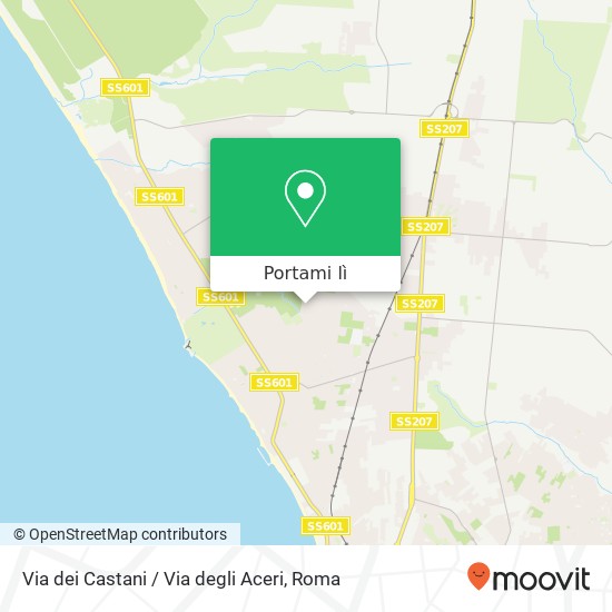 Mappa Via dei Castani / Via degli Aceri