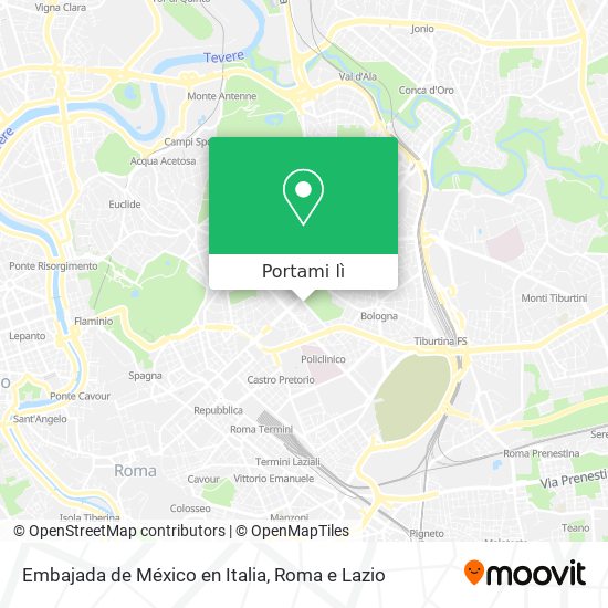 Mappa Embajada de México en Italia