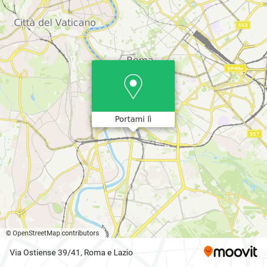 Mappa Via Ostiense 39/41