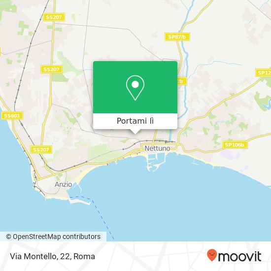 Mappa Via Montello, 22