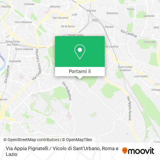 Mappa Via Appia Pignatelli / Vicolo di Sant'Urbano