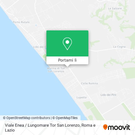 Mappa Viale Enea / Lungomare Tor San Lorenzo