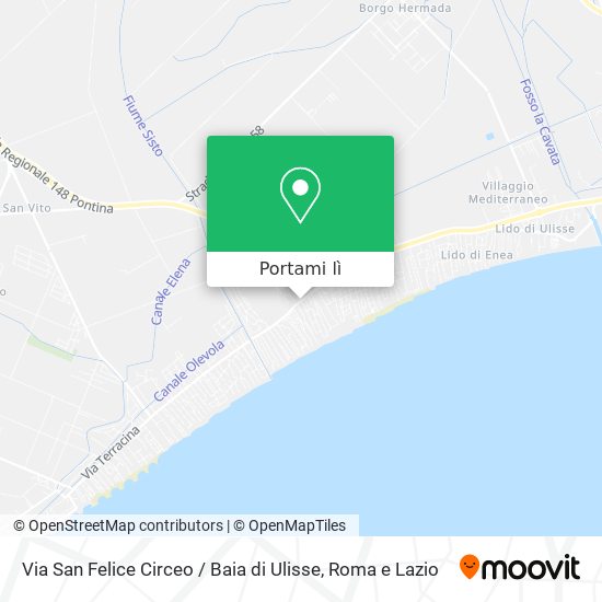 Mappa Via San Felice Circeo / Baia di Ulisse
