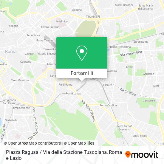 Mappa Piazza Ragusa / Via della Stazione Tuscolana