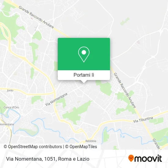 Mappa Via Nomentana, 1051
