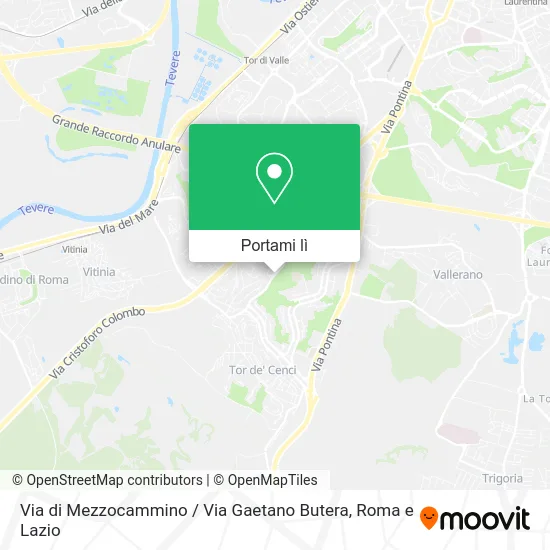 Mappa Via di Mezzocammino / Via Gaetano Butera