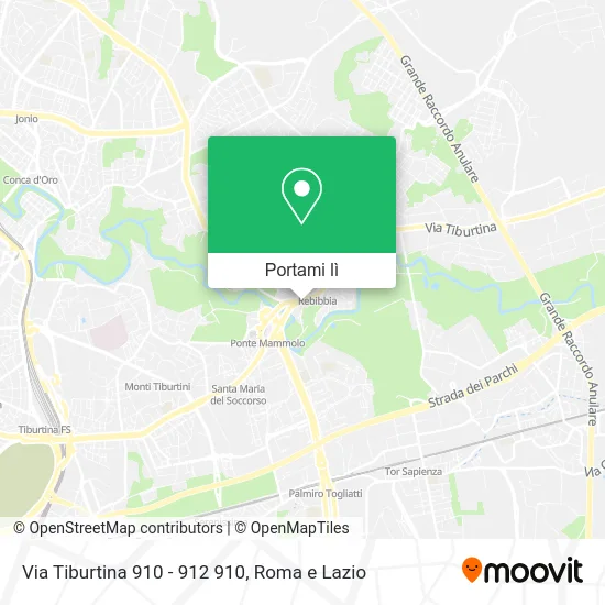 Mappa Via Tiburtina 910 - 912 910