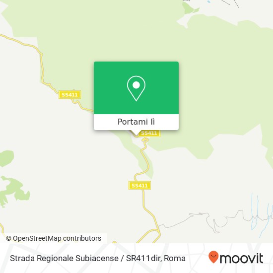 Mappa Strada Regionale Subiacense / SR411dir