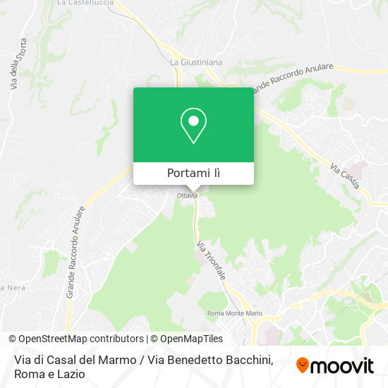 Mappa Via di Casal del Marmo / Via Benedetto Bacchini
