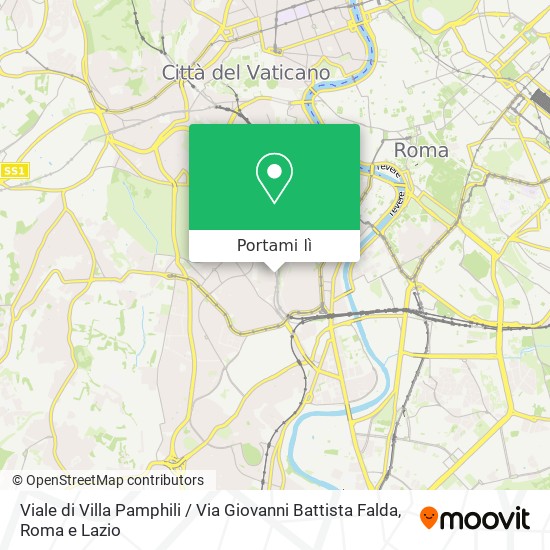 Mappa Viale di Villa Pamphili / Via Giovanni Battista Falda