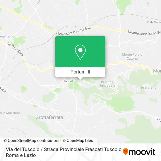 Mappa Via del Tuscolo / Strada Provinciale Frascati Tuscolo