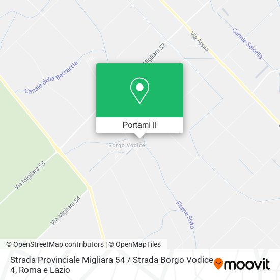 Mappa Strada Provinciale Migliara 54 / Strada Borgo Vodice 4