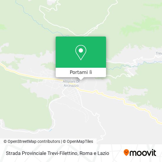 Mappa Strada Provinciale Trevi-Filettino