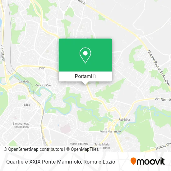 Mappa Quartiere XXIX Ponte Mammolo