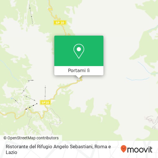 Mappa Ristorante del Rifugio Angelo Sebastiani