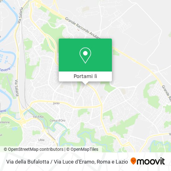 Mappa Via della Bufalotta / Via Luce d'Eramo