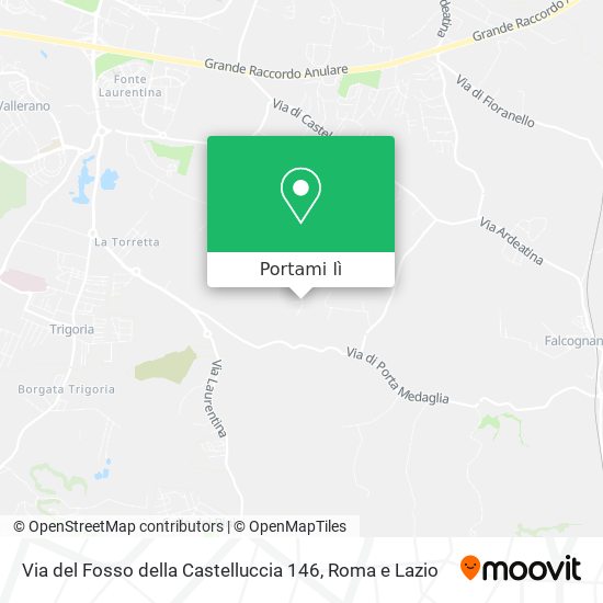 Mappa Via del Fosso della Castelluccia 146