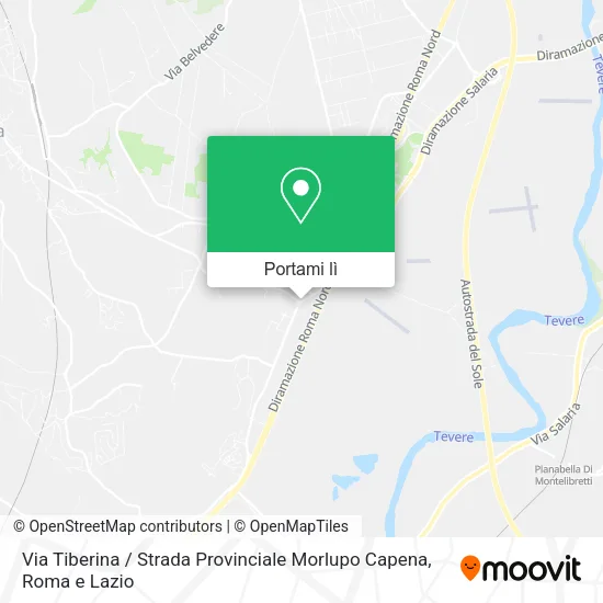 Mappa Via Tiberina / Strada Provinciale Morlupo Capena