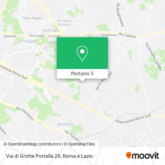 Mappa Via di Grotte Portella 28