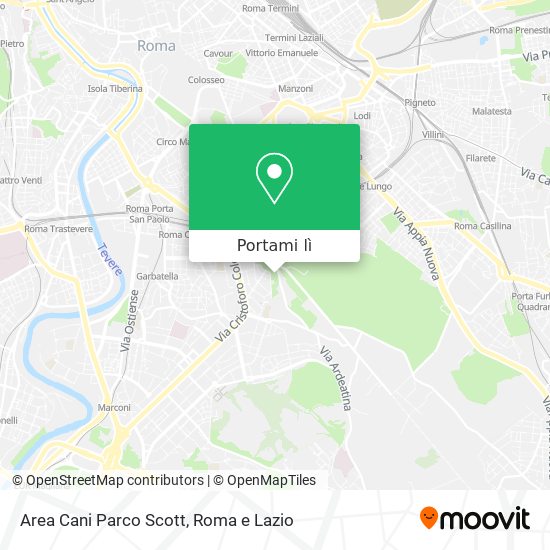 Mappa Area Cani Parco Scott