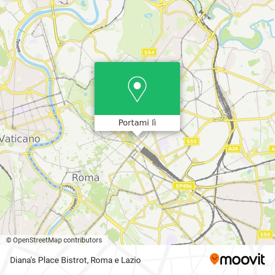 Mappa Diana's Place Bistrot
